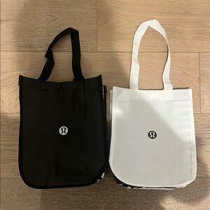 Lululemon Bundle Black and White Tote Bags